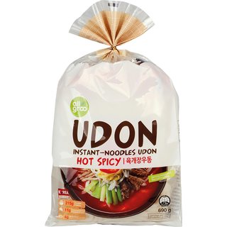 Allgroo Udon Nudeln, Hot Spicy 690g